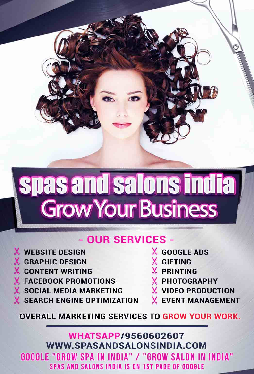 Grow Your Work with Spas and Salons India - For Spas, Salons, Make-Up Artists, Hair Stylists and Skin Care Specialists
